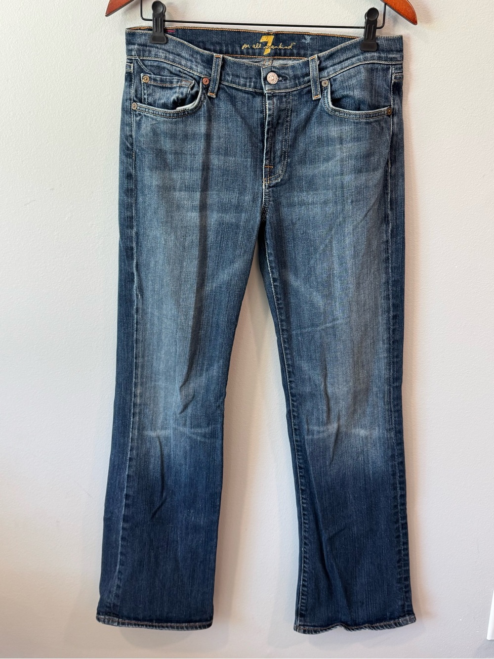 7 For All Mankind Medium Blue Bootcut Jeans Sz 30